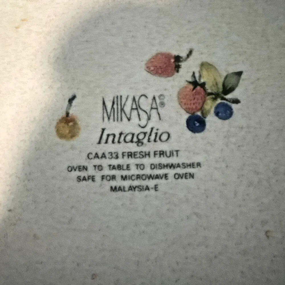 Mikasa Intaglio Fresh Fruit CAC33 Dinner Plates 11”-Set Of 4-Vintage-EUC
